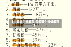 【中国哪个省最穷,我国哪个省份最穷】