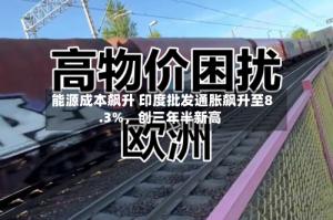 能源成本飙升 印度批发通胀飙升至8.3%，创三年半新高