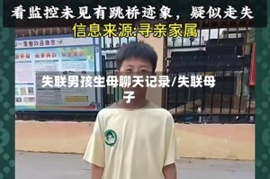 失联男孩生母聊天记录/失联母子