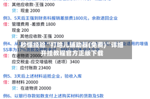 秒懂经验“打哈儿辅助器(免费)”详细开挂教程官方正版下载