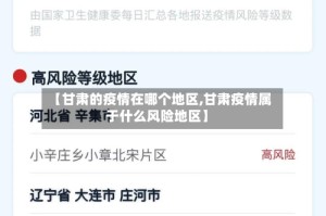 【甘肃的疫情在哪个地区,甘肃疫情属于什么风险地区】