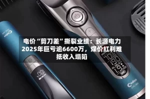 电价“剪刀差”撕裂业绩：长源电力2025年巨亏逾6600万，煤价红利难抵收入塌陷