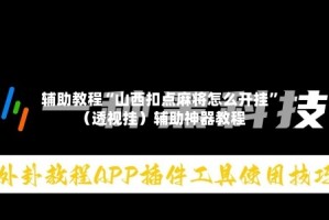 辅助教程“山西扣点麻将怎么开挂”（透视挂）辅助神器教程