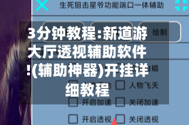3分钟教程:新道游大厅透视辅助软件!(辅助神器)开挂详细教程