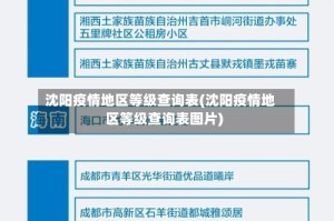 沈阳疫情地区等级查询表(沈阳疫情地区等级查询表图片)