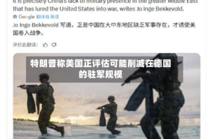 特朗普称美国正评估可能削减在德国的驻军规模