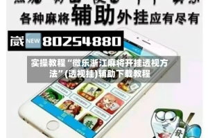 实操教程“微乐浙江麻将开挂透视方法”(透视挂)辅助下载教程