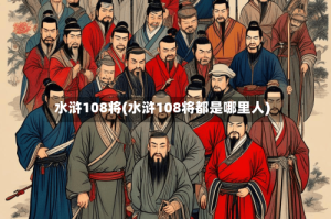 水浒108将(水浒108将都是哪里人)