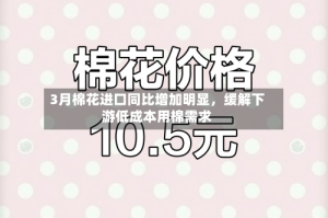 3月棉花进口同比增加明显，缓解下游低成本用棉需求