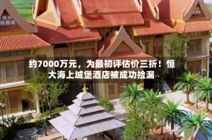 约7000万元，为最初评估价三折！恒大海上城堡酒店被成功捡漏