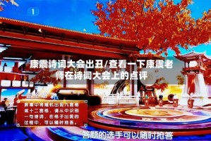 康震诗词大会出丑/查看一下康震老师在诗词大会上的点评