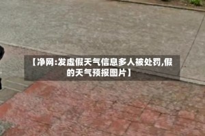 【净网:发虚假天气信息多人被处罚,假的天气预报图片】