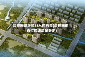 碧桂园退房扣15%违约金(碧桂园退首付的违约金多少)