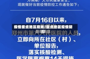 疫情重点地区措施/重点地区疫情防控
