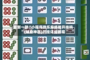 最新一款“小程序微乐麻将能开挂吗”(辅助神器)开挂详细教程