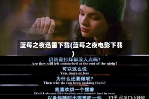 蓝莓之夜迅雷下载(蓝莓之夜电影下载)