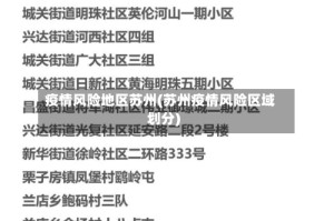 疫情风险地区苏州(苏州疫情风险区域划分)