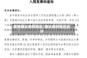 疫情确诊病例地区/确诊病例地区统计