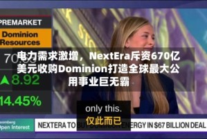 电力需求激增，NextEra斥资670亿美元收购Dominion打造全球最大公用事业巨无霸
