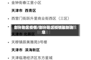 部分地区疫情/部分地区疫情最新消息