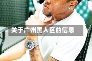 关于广州黑人区的信息