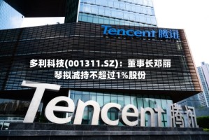 多利科技(001311.SZ)：董事长邓丽琴拟减持不超过1%股份