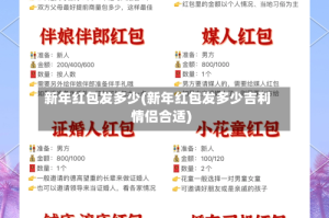 新年红包发多少(新年红包发多少吉利情侣合适)