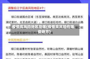 疫情高风险地区是哪(疫情高风险在哪些地方)