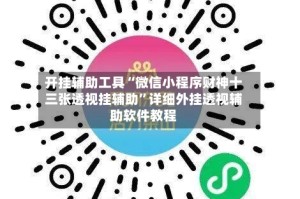 开挂辅助工具“微信小程序财神十三张透视挂辅助”详细外挂透视辅助软件教程