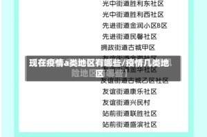 现在疫情a类地区有哪些/疫情几类地区