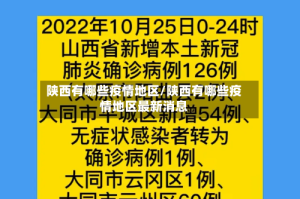 陕西有哪些疫情地区/陕西有哪些疫情地区最新消息