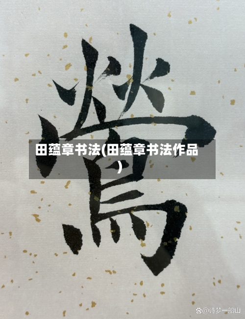 田蕴章书法(田蕴章书法作品)-第1张图片