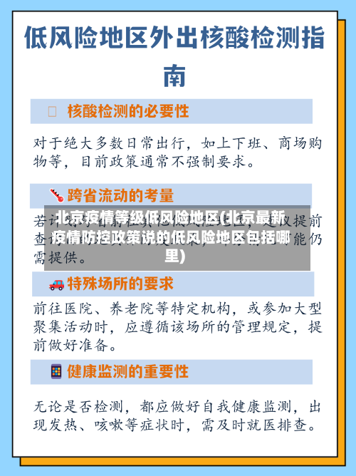 北京疫情等级低风险地区(北京最新疫情防控政策说的低风险地区包括哪里)-第1张图片
