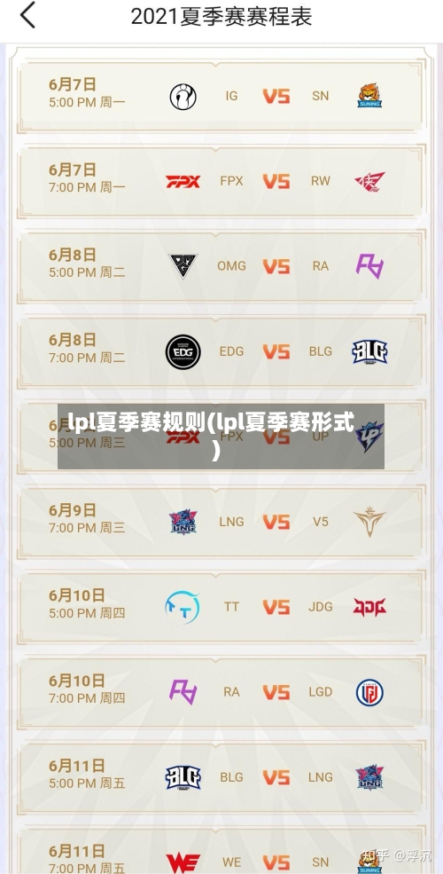 lpl夏季赛规则(lpl夏季赛形式)-第1张图片