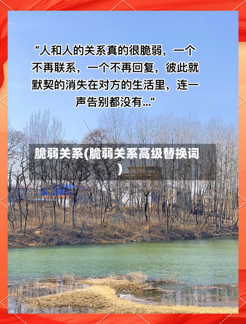 脆弱关系(脆弱关系高级替换词)-第1张图片