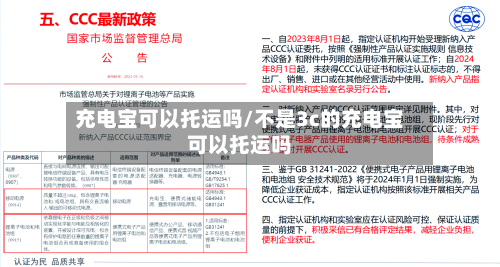 充电宝可以托运吗/不是3c的充电宝可以托运吗-第2张图片