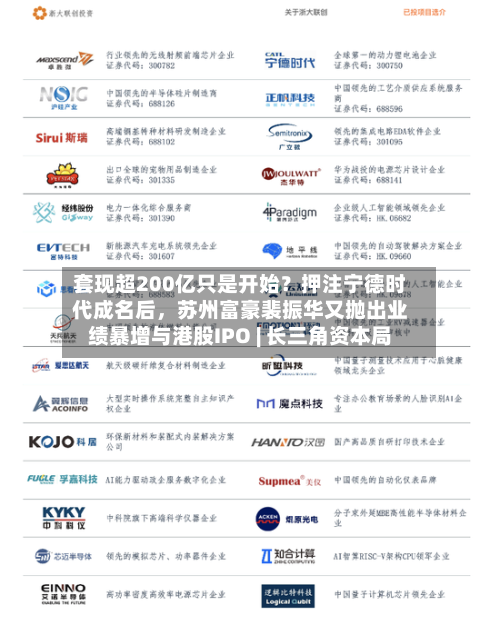 套现超200亿只是开始？押注宁德时代成名后，苏州富豪裴振华又抛出业绩暴增与港股IPO | 长三角资本局-第3张图片