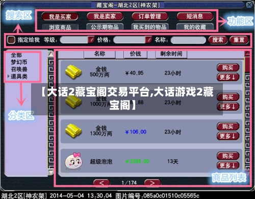 【大话2藏宝阁交易平台,大话游戏2藏宝阁】-第2张图片