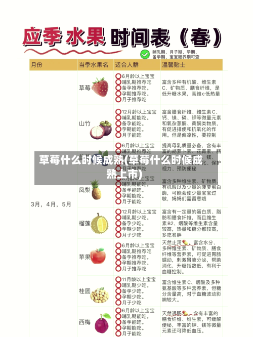 草莓什么时候成熟(草莓什么时候成熟上市)-第2张图片