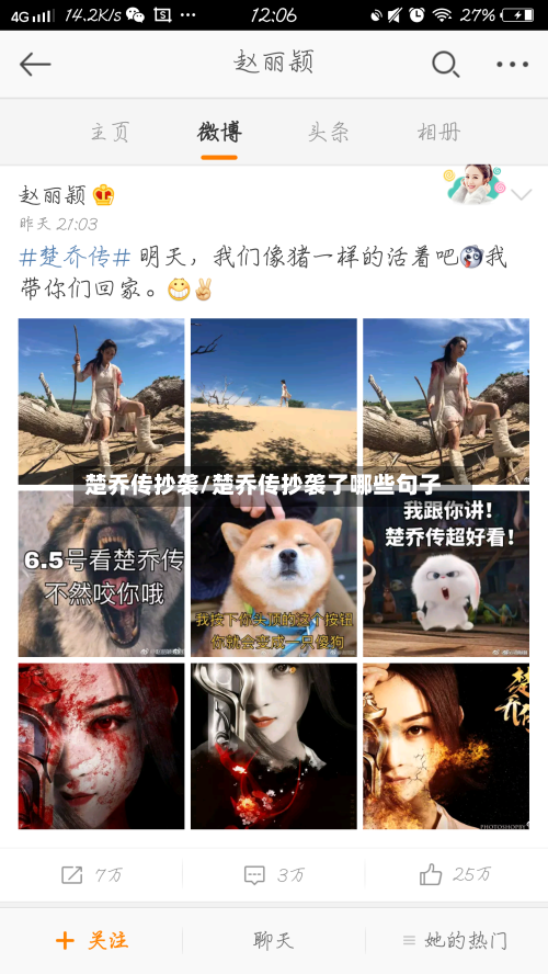 楚乔传抄袭/楚乔传抄袭了哪些句子-第1张图片