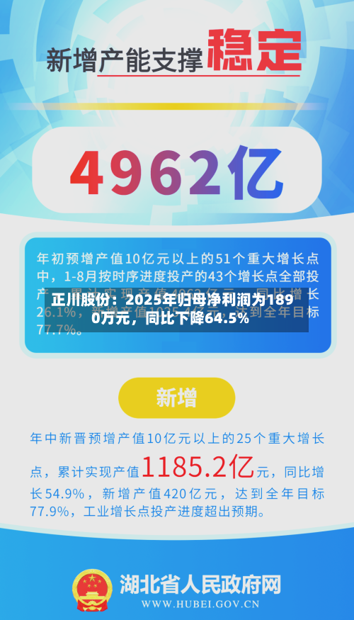 正川股份：2025年归母净利润为1890万元，同比下降64.5%-第3张图片