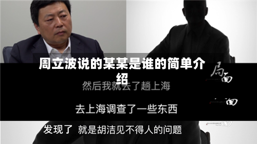 周立波说的某某是谁的简单介绍-第2张图片