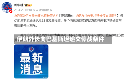 伊朗外长向巴基斯坦递交停战条件-第2张图片