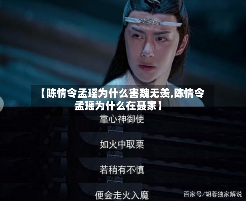 【陈情令孟瑶为什么害魏无羡,陈情令孟瑶为什么在聂家】-第1张图片
