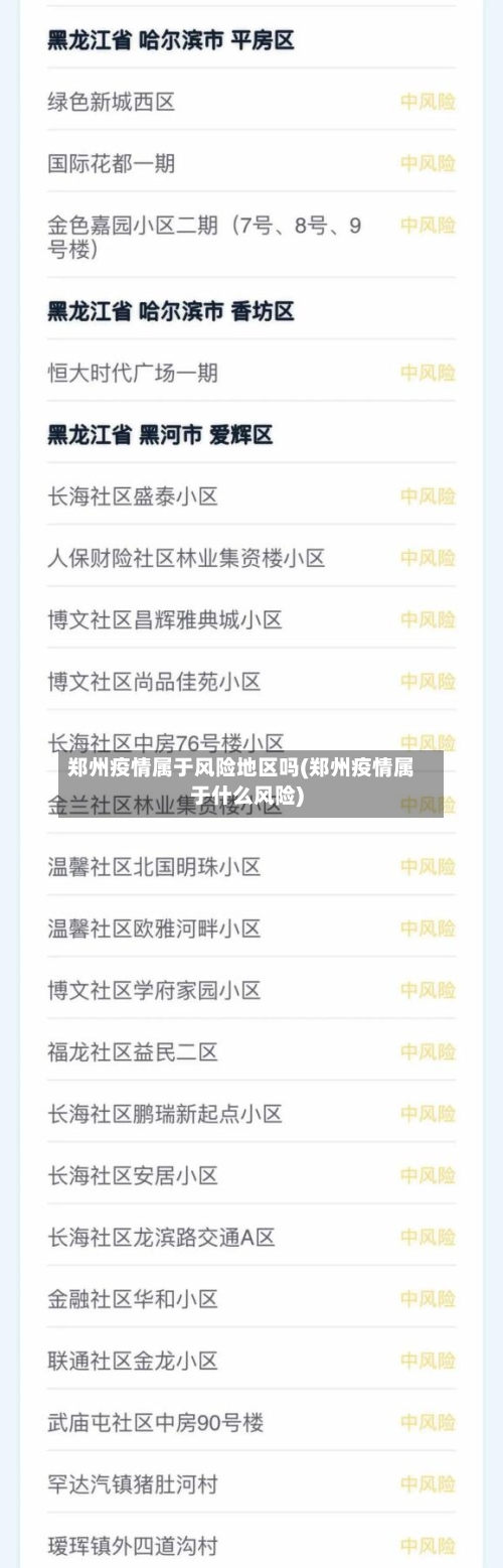 郑州疫情属于风险地区吗(郑州疫情属于什么风险)-第1张图片