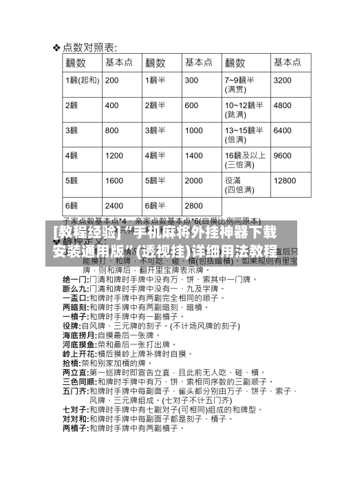 [教程经验]“手机麻将外挂神器下载安装通用版	”(透视挂)详细用法教程-第3张图片