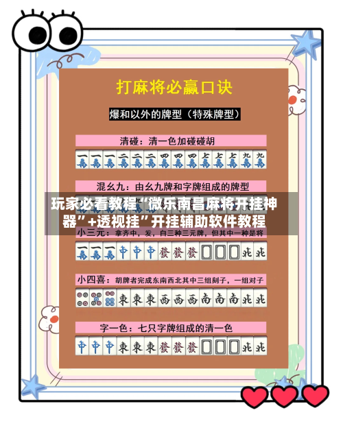 玩家必看教程“微乐南昌麻将开挂神器”+透视挂	”开挂辅助软件教程-第2张图片