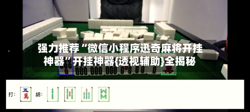 强力推荐“微信小程序迅奇麻将开挂神器”开挂神器{透视辅助}全揭秘-第2张图片