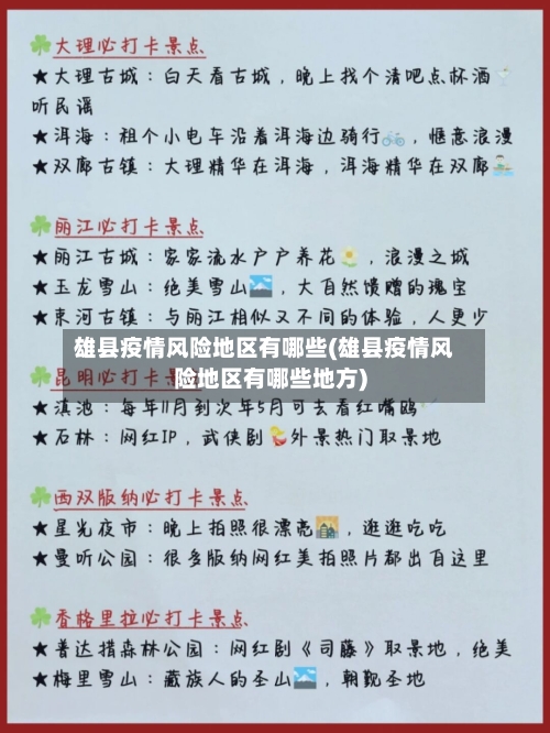 雄县疫情风险地区有哪些(雄县疫情风险地区有哪些地方)-第1张图片