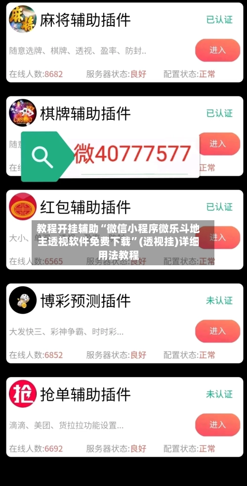 教程开挂辅助“微信小程序微乐斗地主透视软件免费下载”(透视挂)详细用法教程-第1张图片